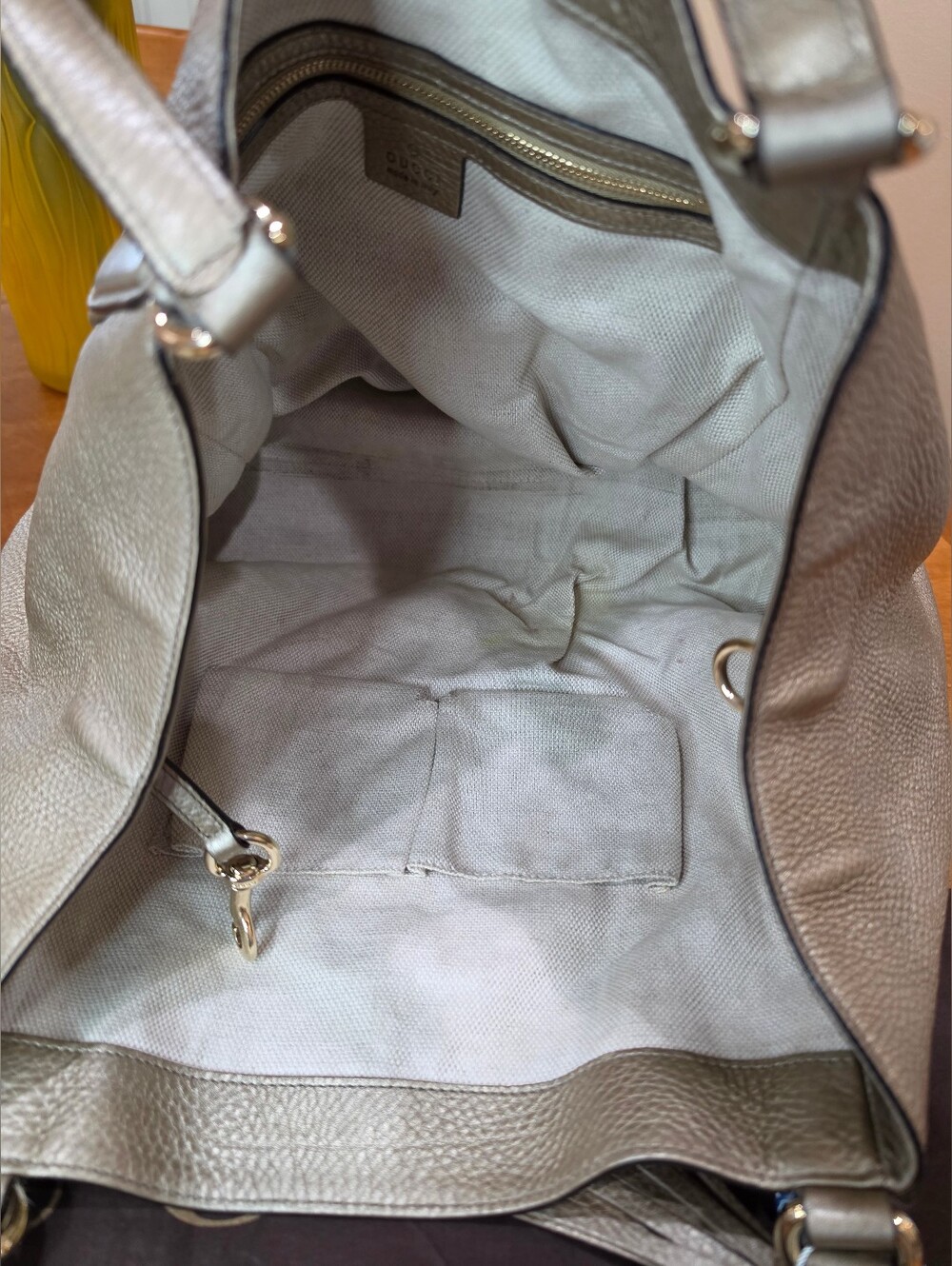 Gucci Soho Hobo Pewter With Matching Zip Around Wallet - Picture 2 of 16